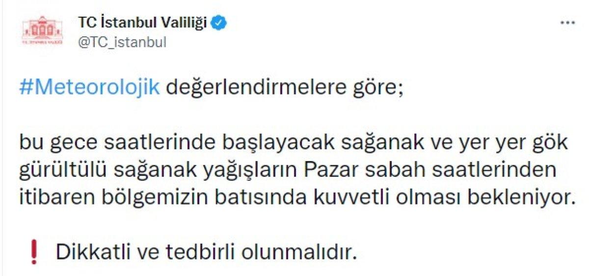 İstanbul ve İzmir'e kuvvetli sağanak yağış uyarısı