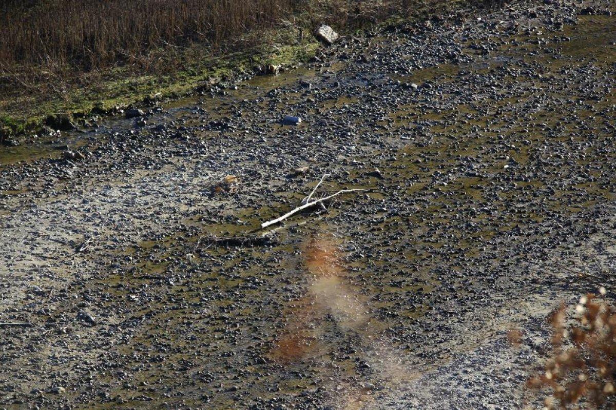 Gümüşhane Torul Baraj Gölü'nde su seviyesi çekilmeye başladı
