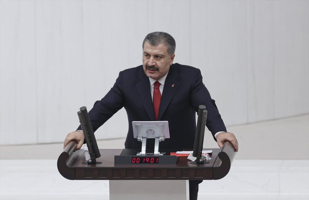 Fahrettin Koca Meclis'te açıklamalarda bulundu