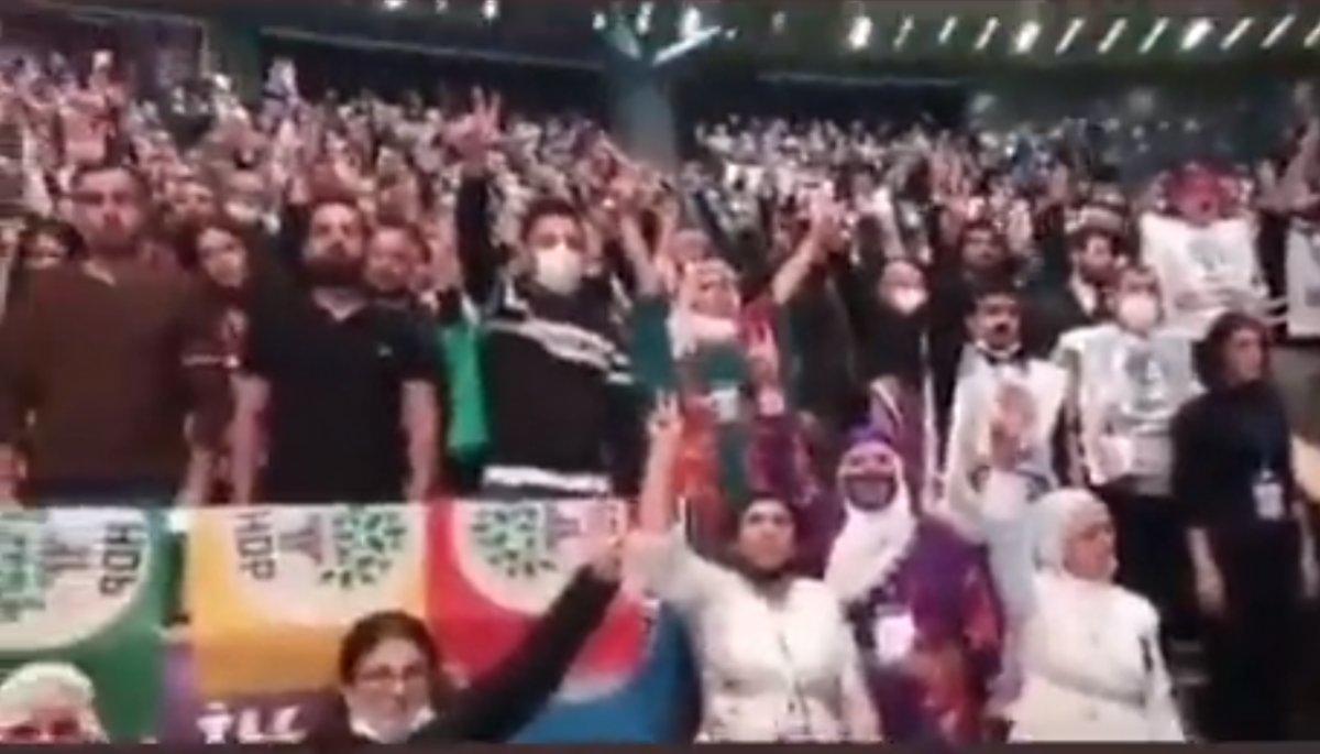 HDP'nin İstanbul Kongresi'nde terör örgütü PKK'nın marşı okundu