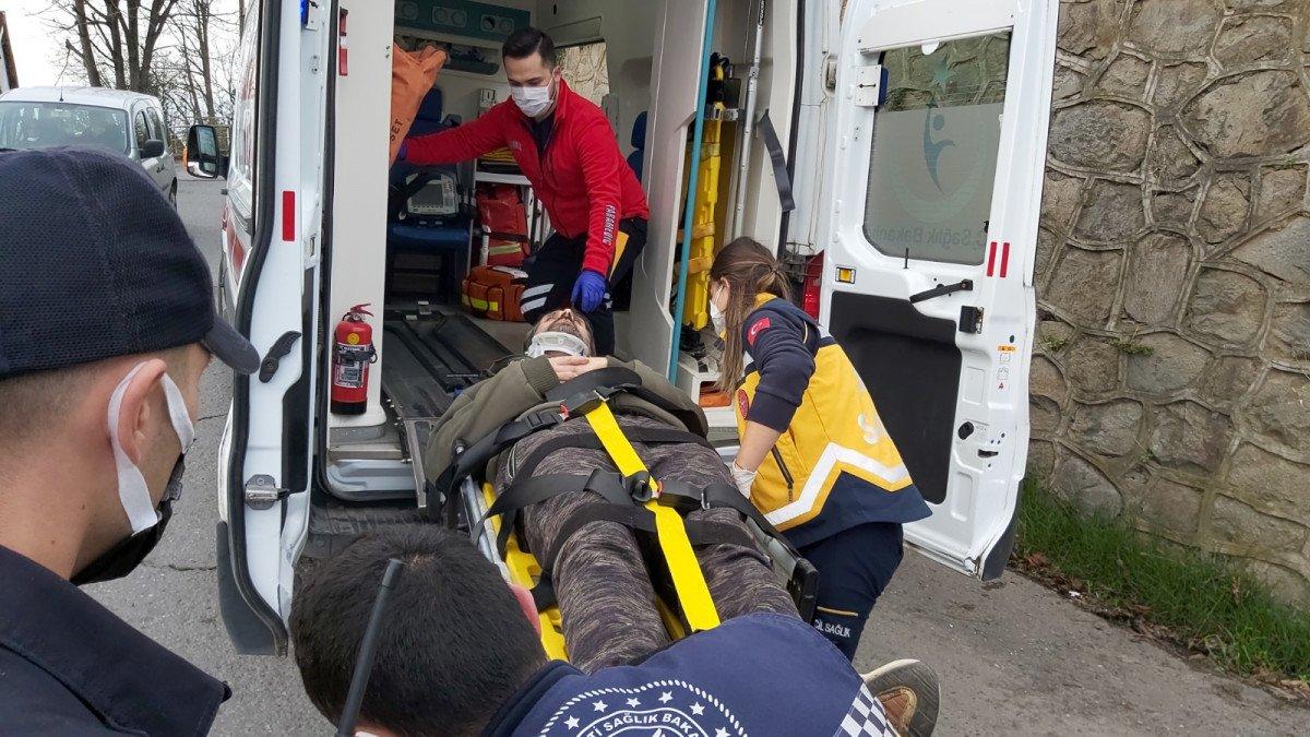 Zonguldak'ta kaza yapan oğluna babasından şaşırtan tepki