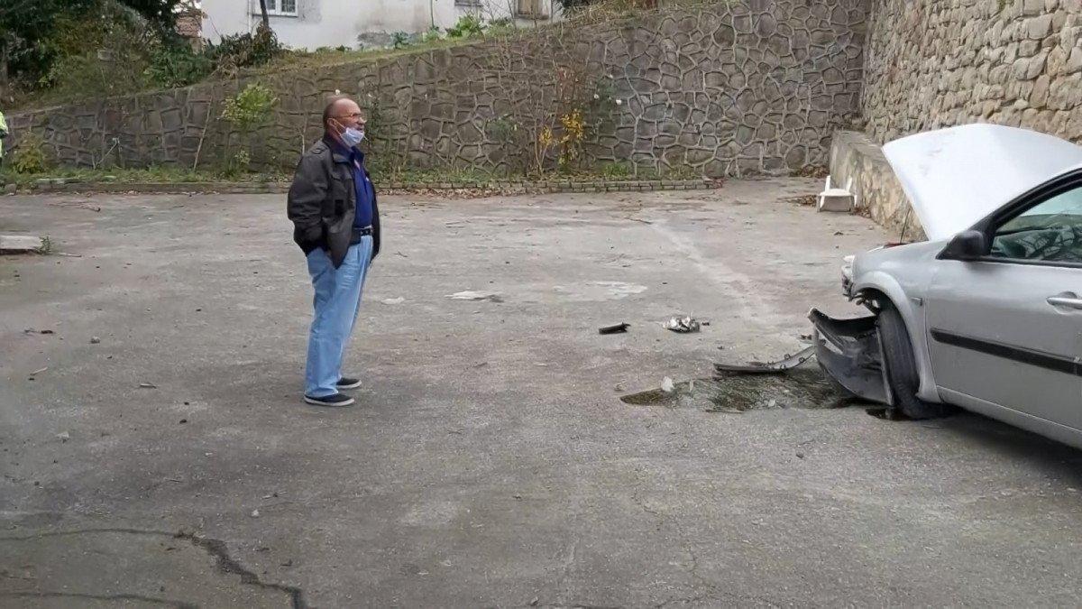 Zonguldak'ta kaza yapan oğluna babasından şaşırtan tepki