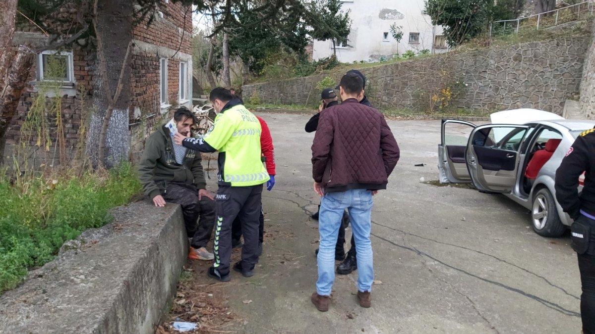Zonguldak'ta kaza yapan oğluna babasından şaşırtan tepki