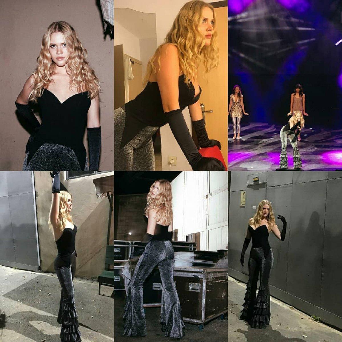 Serel Yereli, siyah mini elbisesiyle cama çıktı