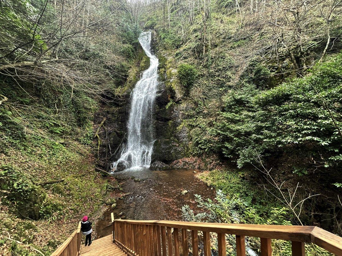 Düzce'de keşfedilen yeni şelale turizme kazandırıldı