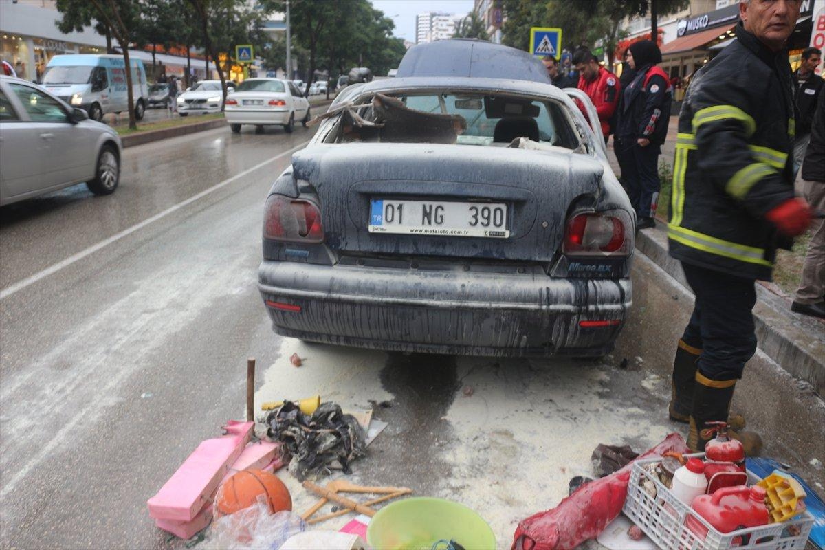 Adana'da LPG'li araç patladı