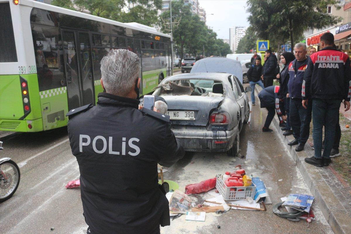Adana'da LPG'li araç patladı