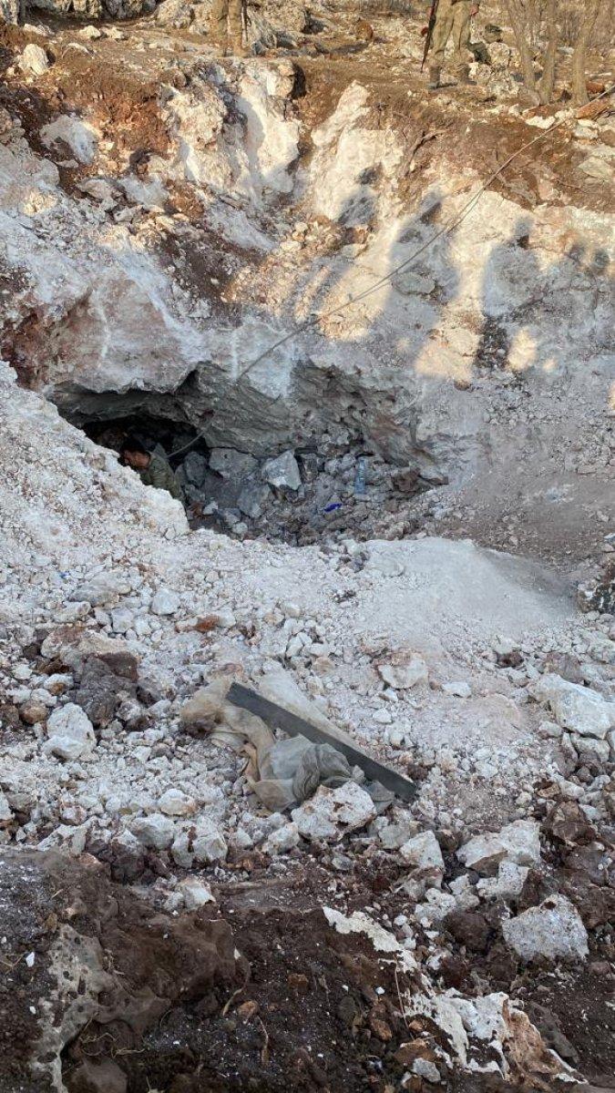 Mardin'de 6 PKK'lının öldürüldüğü mağara kullanılamaz hale getirildi