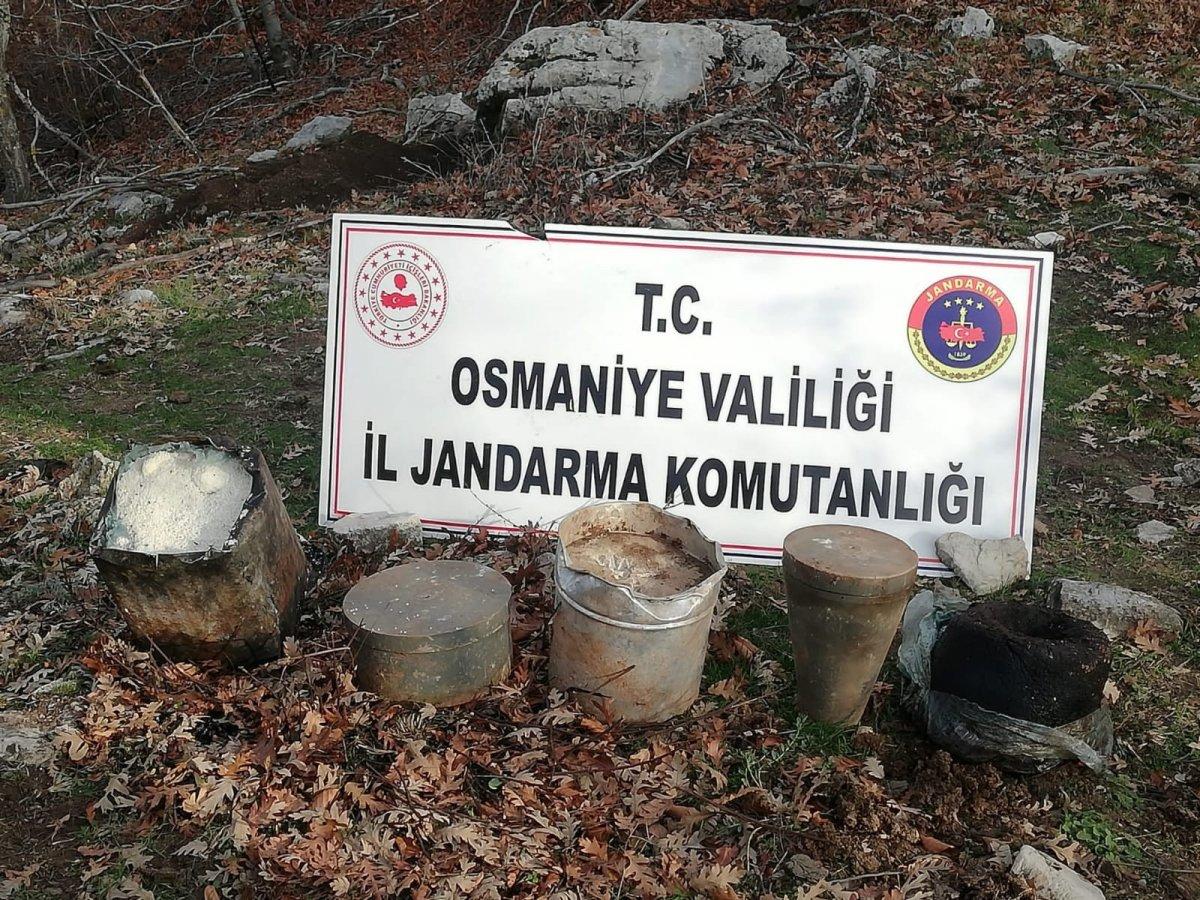 Amanos Dağları’nda, 180 kilogram patlayıcı bulundu