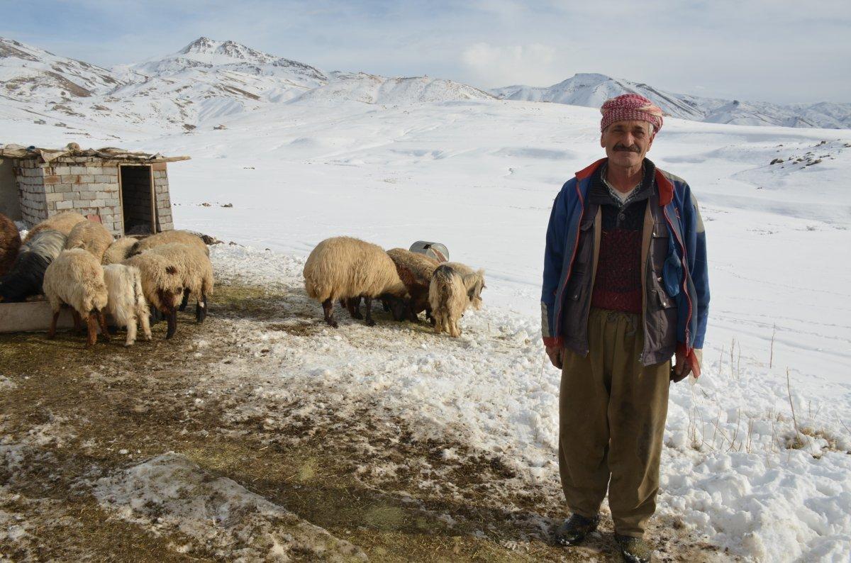 Şırnak'taki adam, 4 yıldır eksi 30 derece olan yaylada yaşıyor