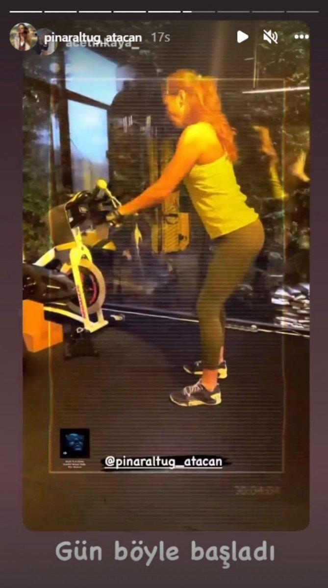 Pınar Altuğ’dan spor paylaşımı
