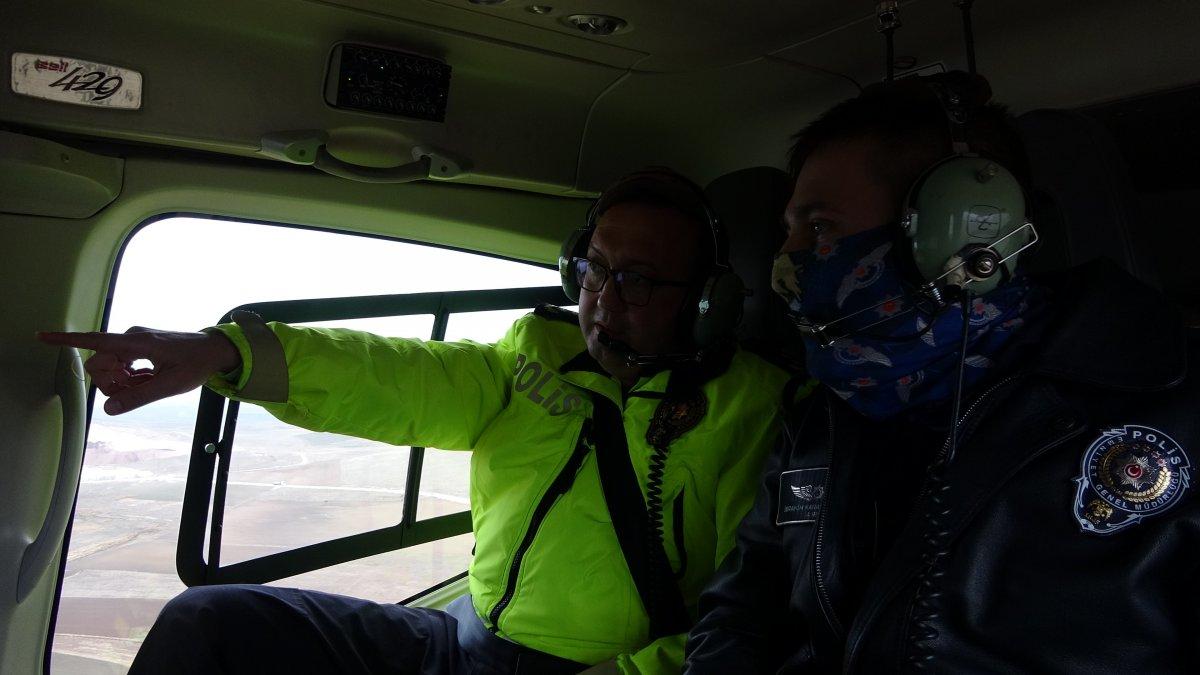 Van'da sürücülere havadan denetim