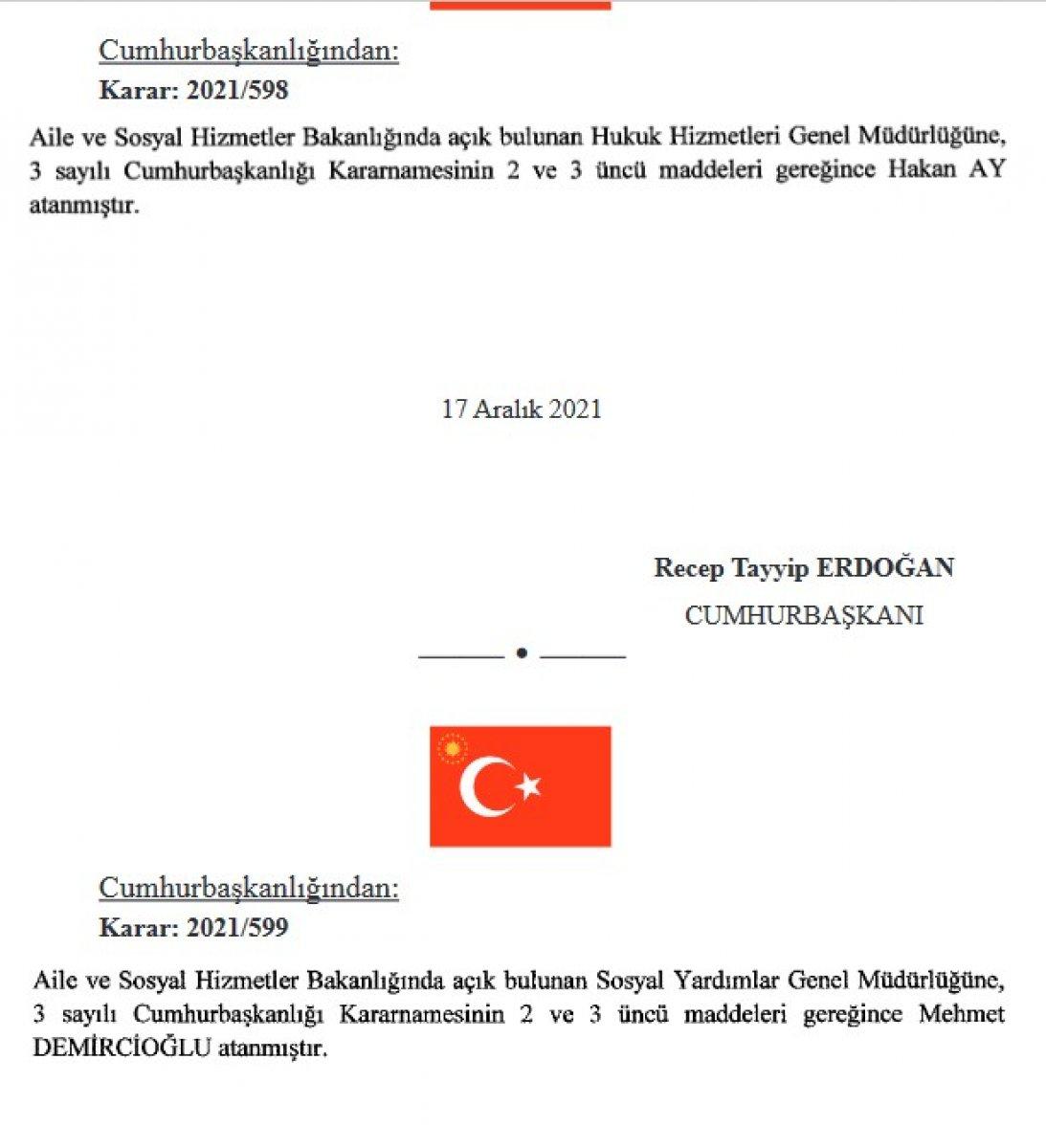 Yargıtay ve Danıştay üyeliklerine atamalar