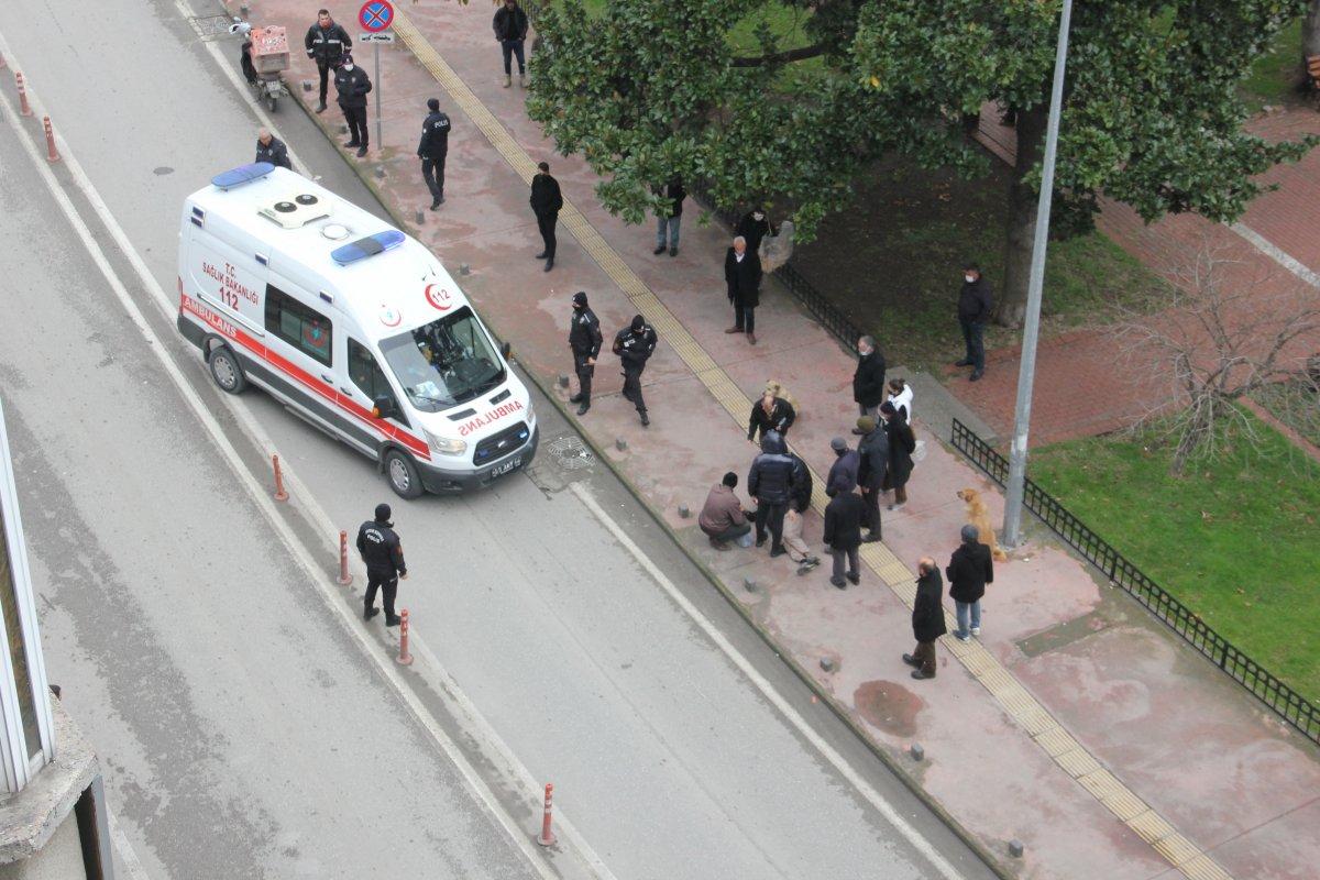 Samsun'da motokurye, yayaya çarptı