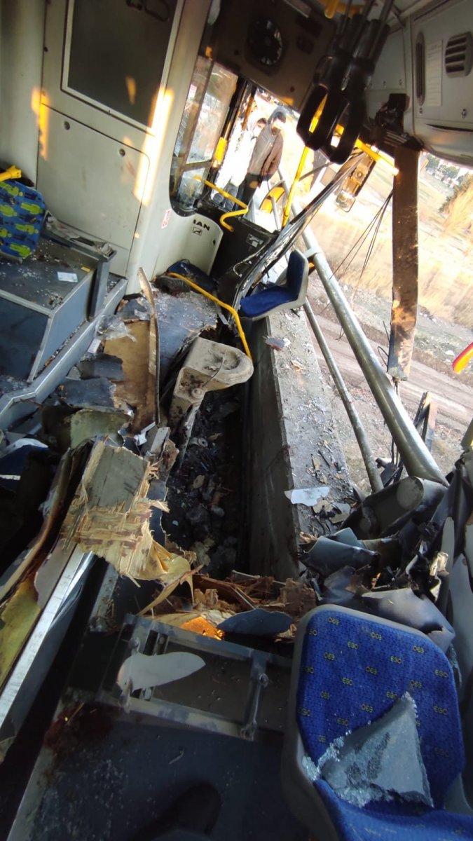 Ankara'da belediye otobüsü kaza yaptı: Yaralılar var