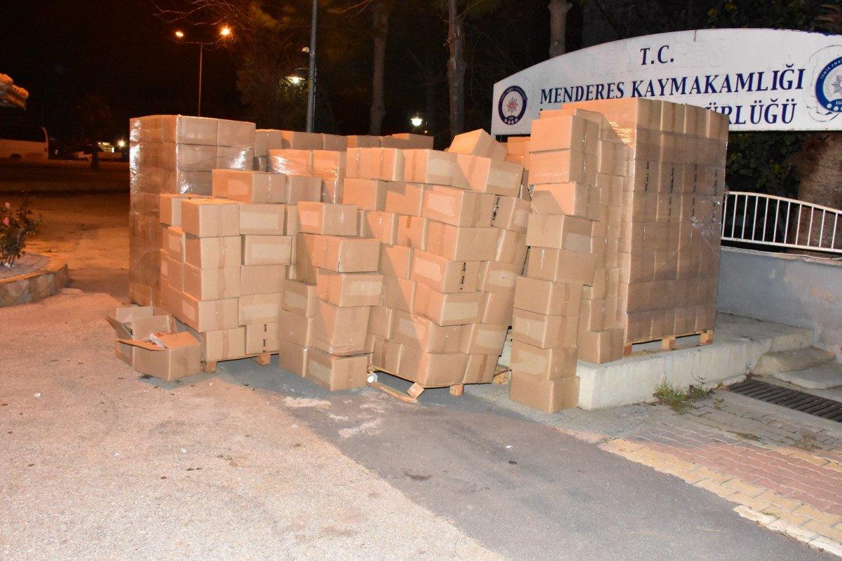 İzmir’de, 4 milyon liralık kaçak makaron ele geçirildi