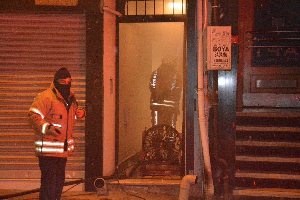 Şişli'de 6 katlı binada yangın