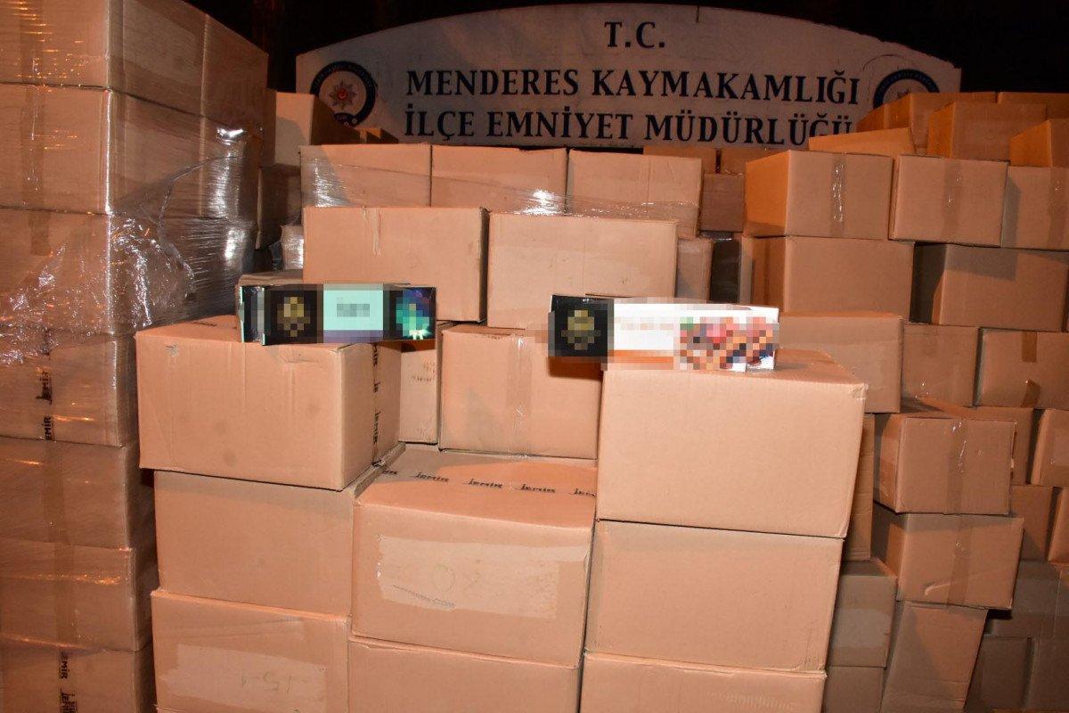 İzmir’de, 4 milyon liralık kaçak makaron ele geçirildi