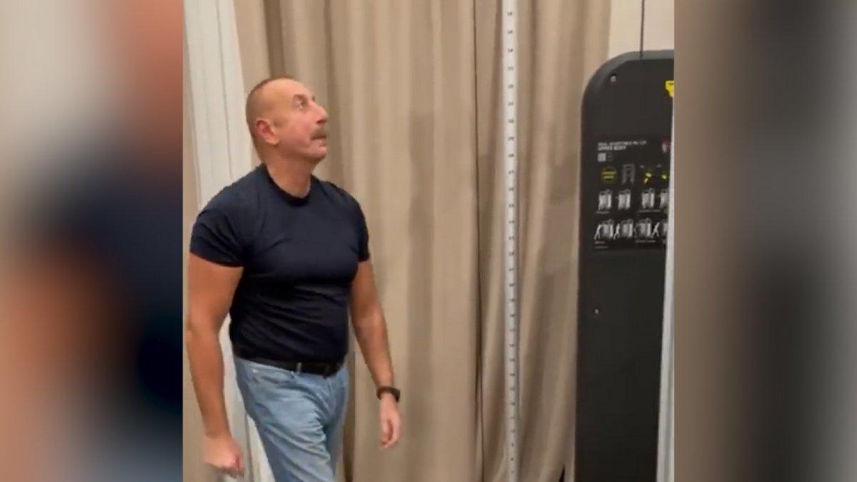 İlham Aliyev'den barfiks performansı