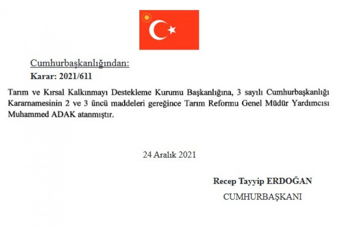 Cumhurbaşkanı Erdoğan'dan bakanlık ve kurumlara atamalar