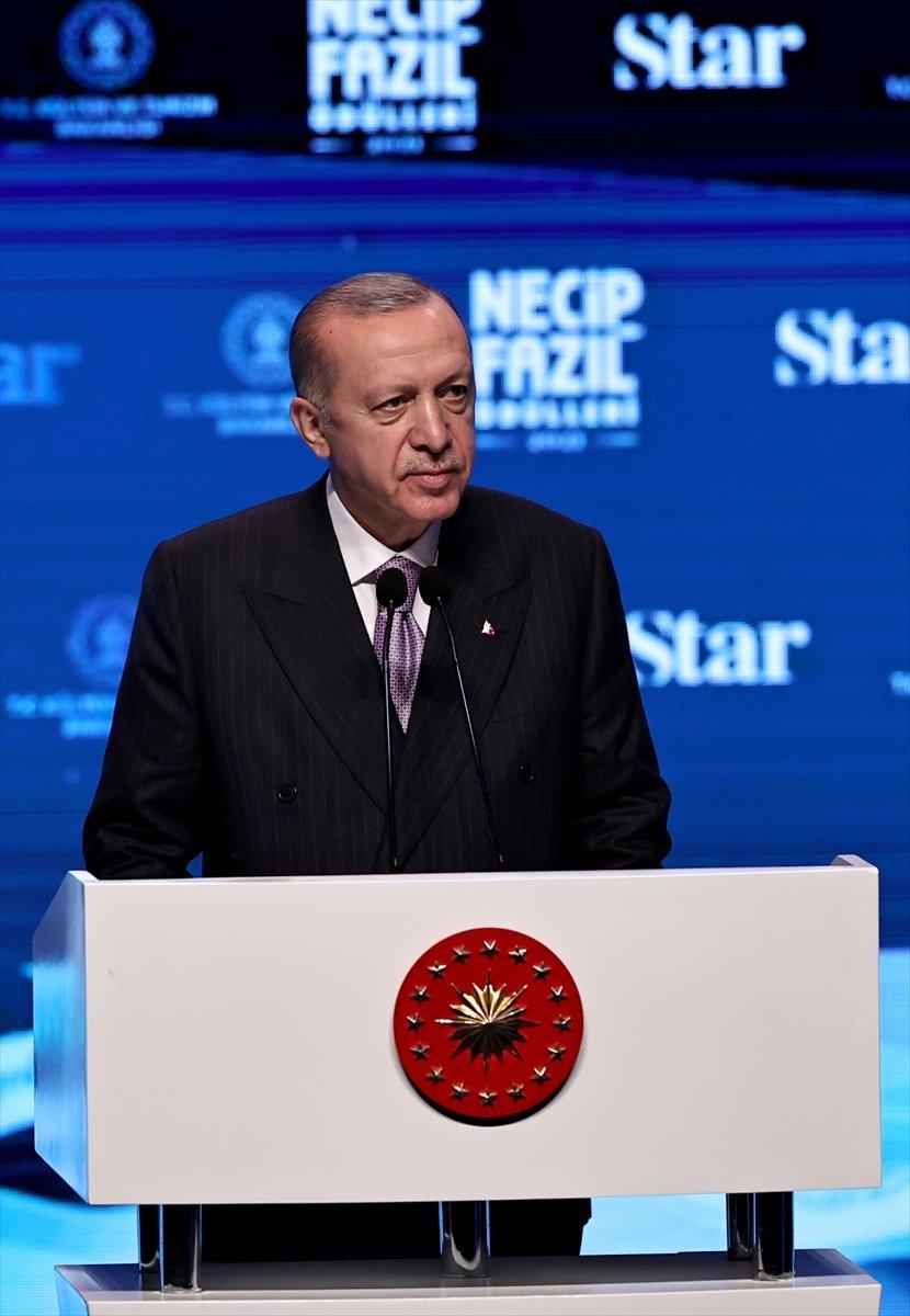 Cumhurbaşkanı Erdoğan, Necip Fazıl Ödülleri programında konuştu