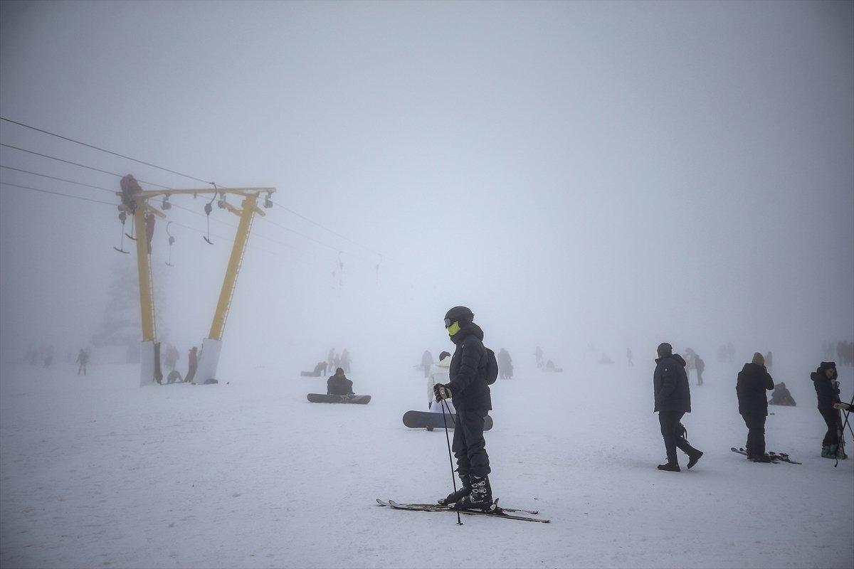 Uludağ'ın pistlerinde yoğunluk yaşanıyor