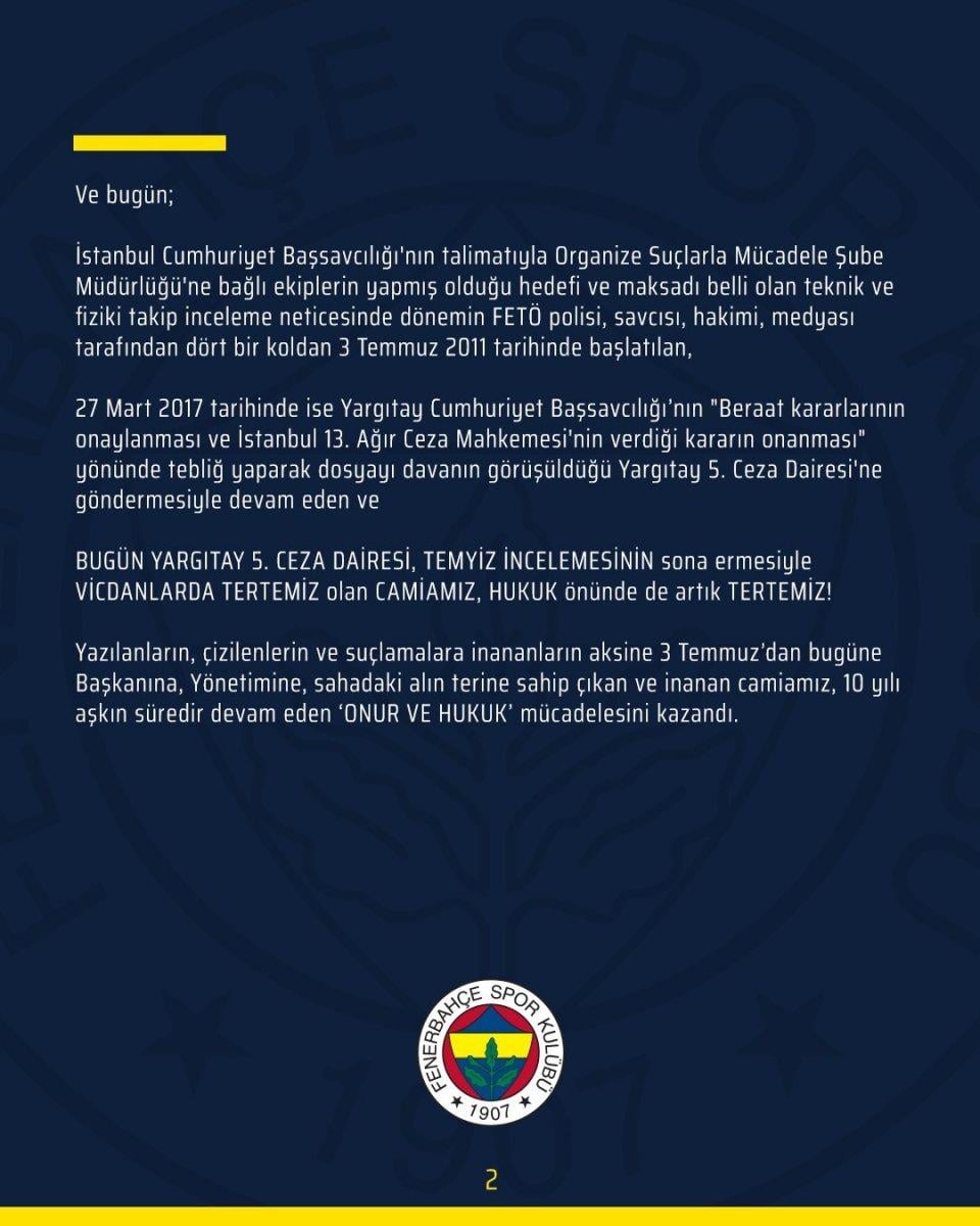 Fenerbahçe: Şimdi hesap zamanı
