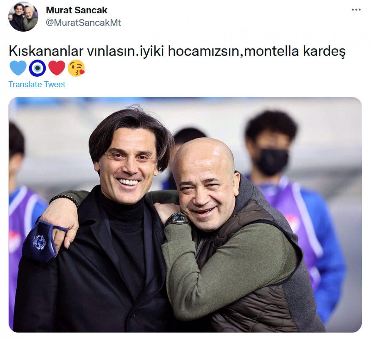 Murat Sancak'tan Vincenzo Montella paylaşımı