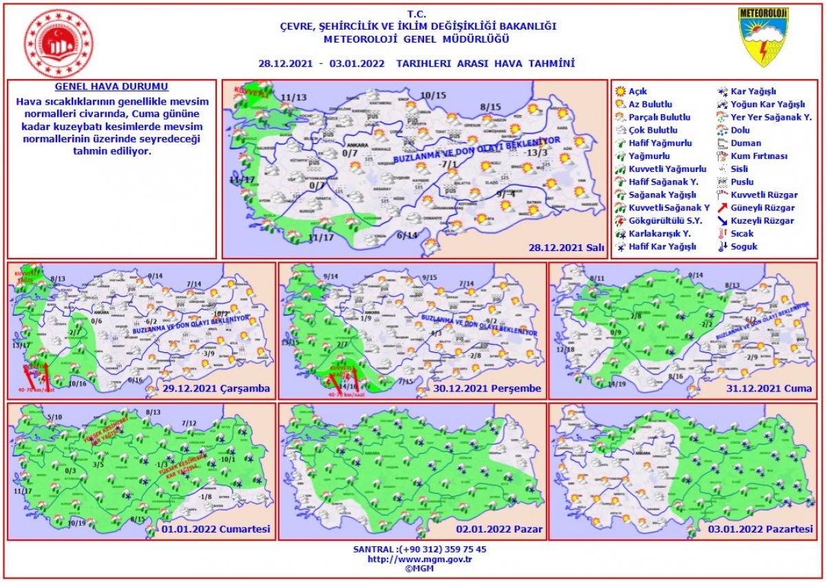 28 Aralık 2021 Salı: Bugün hava nasıl olacak? Yurtta hava durumu