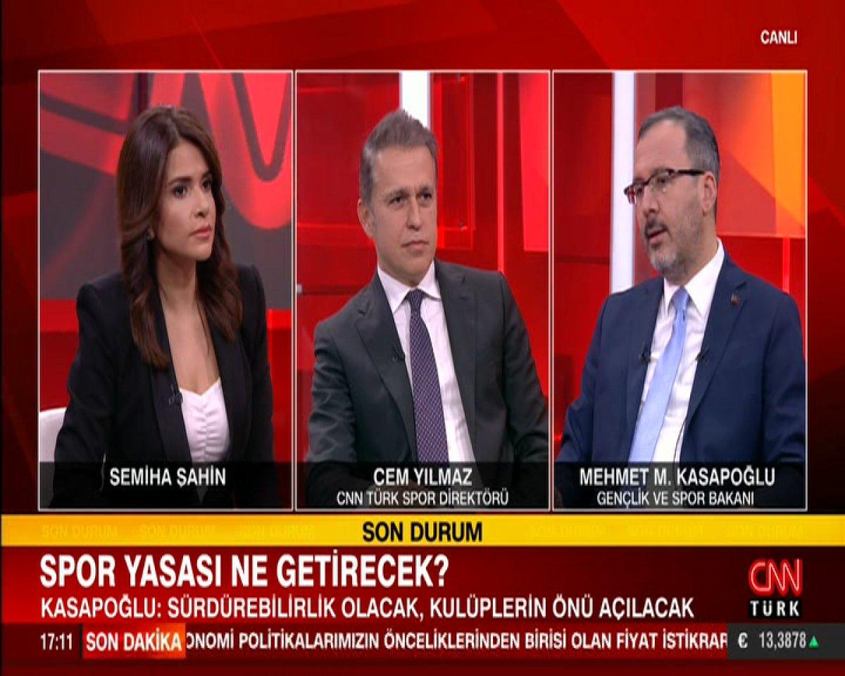 Bakan Kasapoğlu: Sporda hesap verilebilir bir yapı tesis edeceğiz