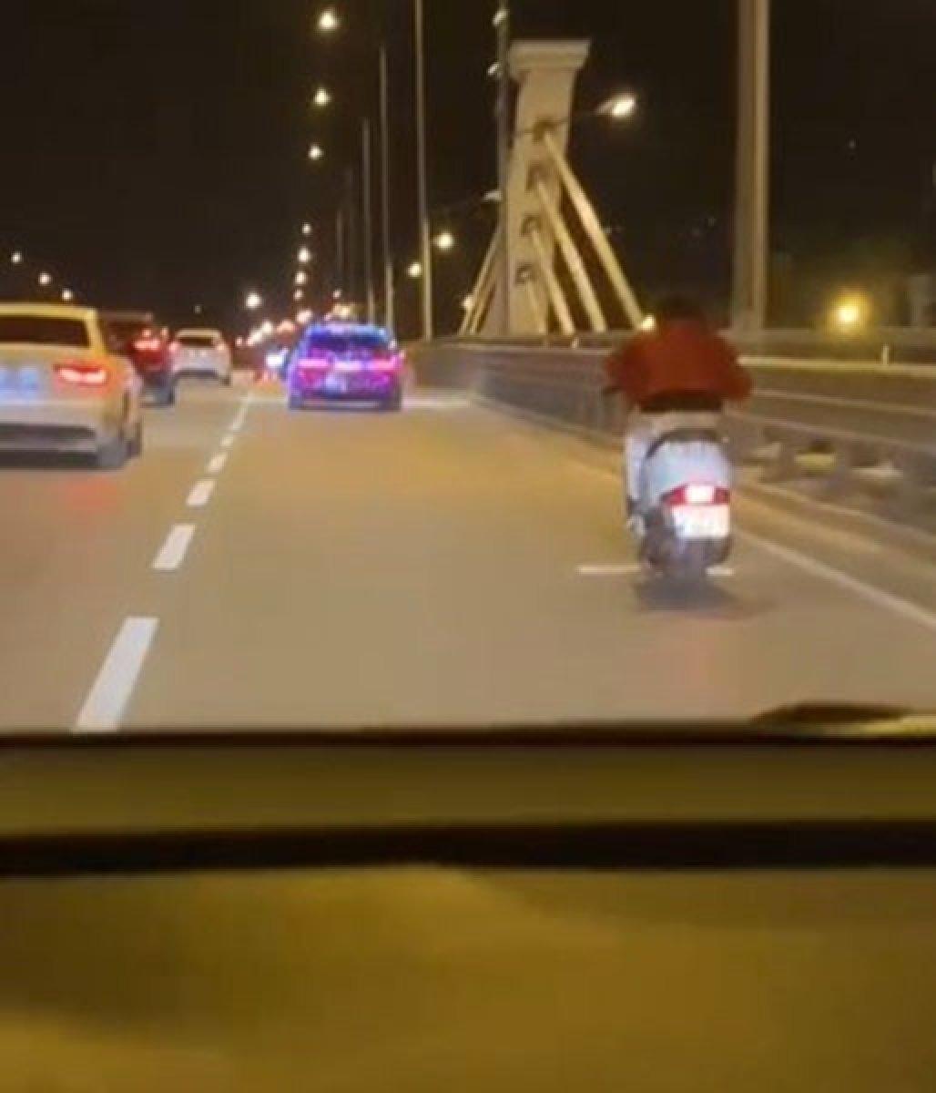 Antalya'da lüks aracını disko topuna çevirdi