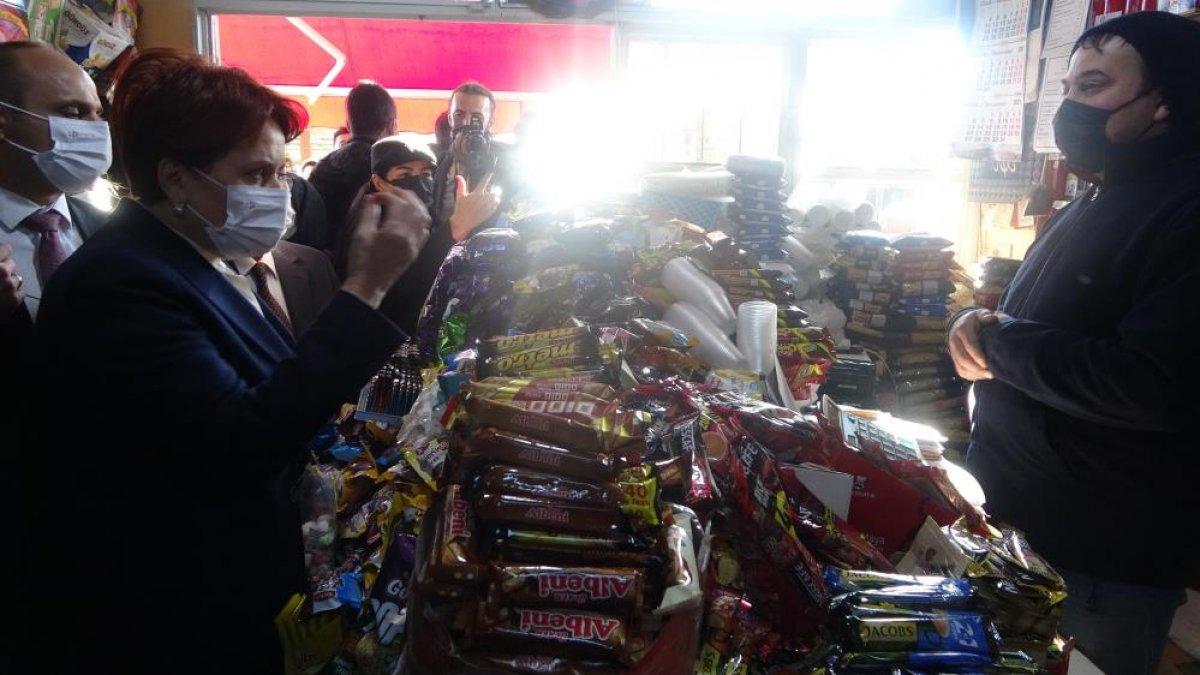 Meral Akşener ziyaret ettiği esnafın maaşını sordu