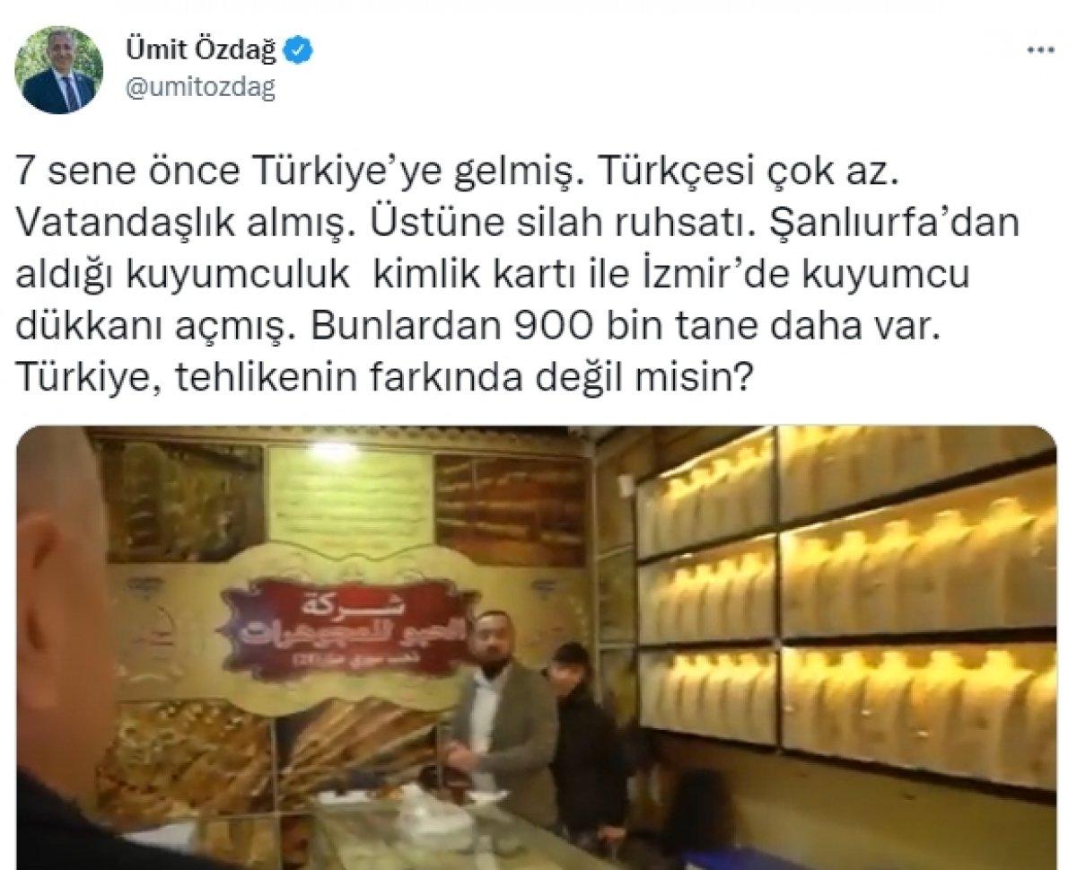 Ümit Özdağ, kimlik-ruhsat sorduğu Suriyeliyi hedef gösterdi