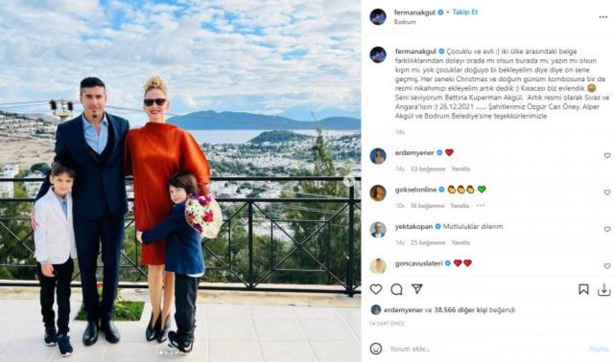 Ferman Akgül evlendi