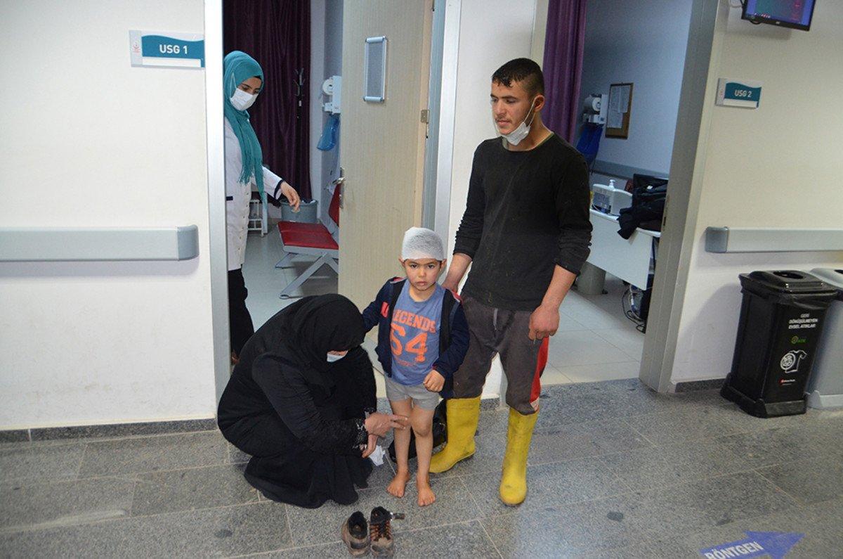 Aksaray'da 6 yaşındaki Fevvaz, köpeğin saldırısıyla yaralandı