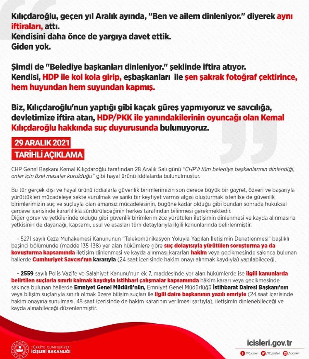 Bakan Soylu'dan Kılıçdaroğlu hakkında suç duyurusu