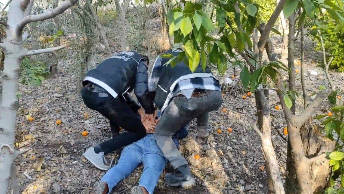 Osmaniye'de firarinin yakalanma anı kamerada