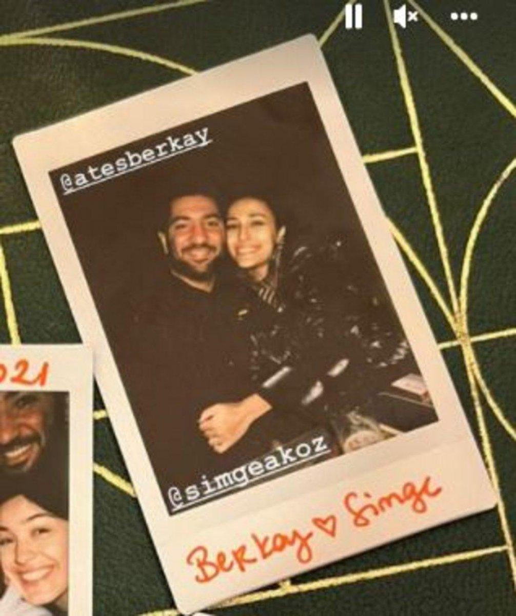 Simge Aköz ve Berkay Ateş'in aşk pozu