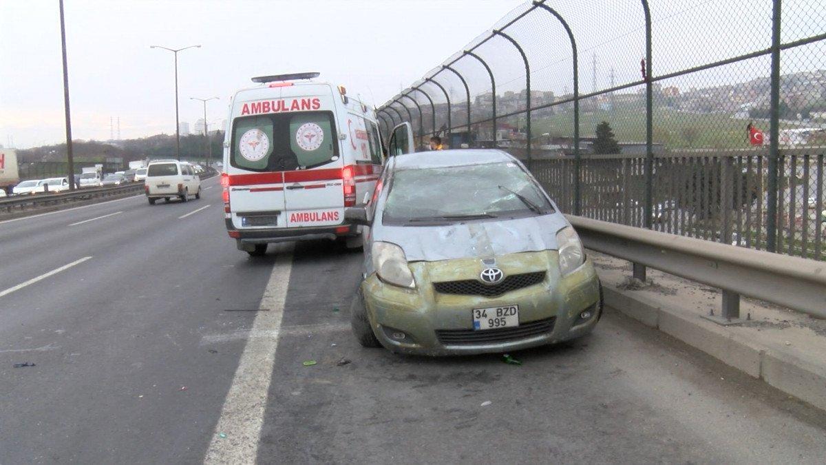 Başakşehir’de makas atan sürücü başka araca çaptı