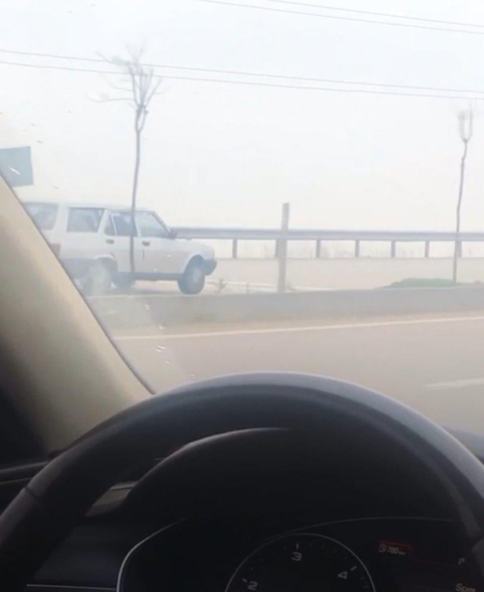 Bursa'daki sürücü, kilometrelerce ters yönde araç kullandı