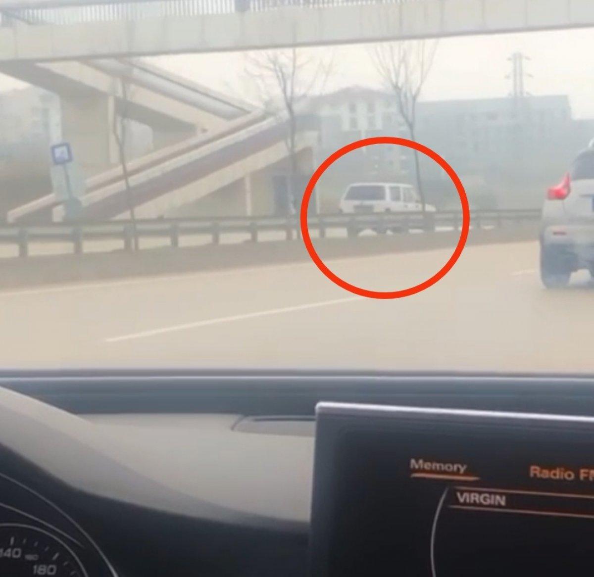 Bursa'daki sürücü, kilometrelerce ters yönde araç kullandı