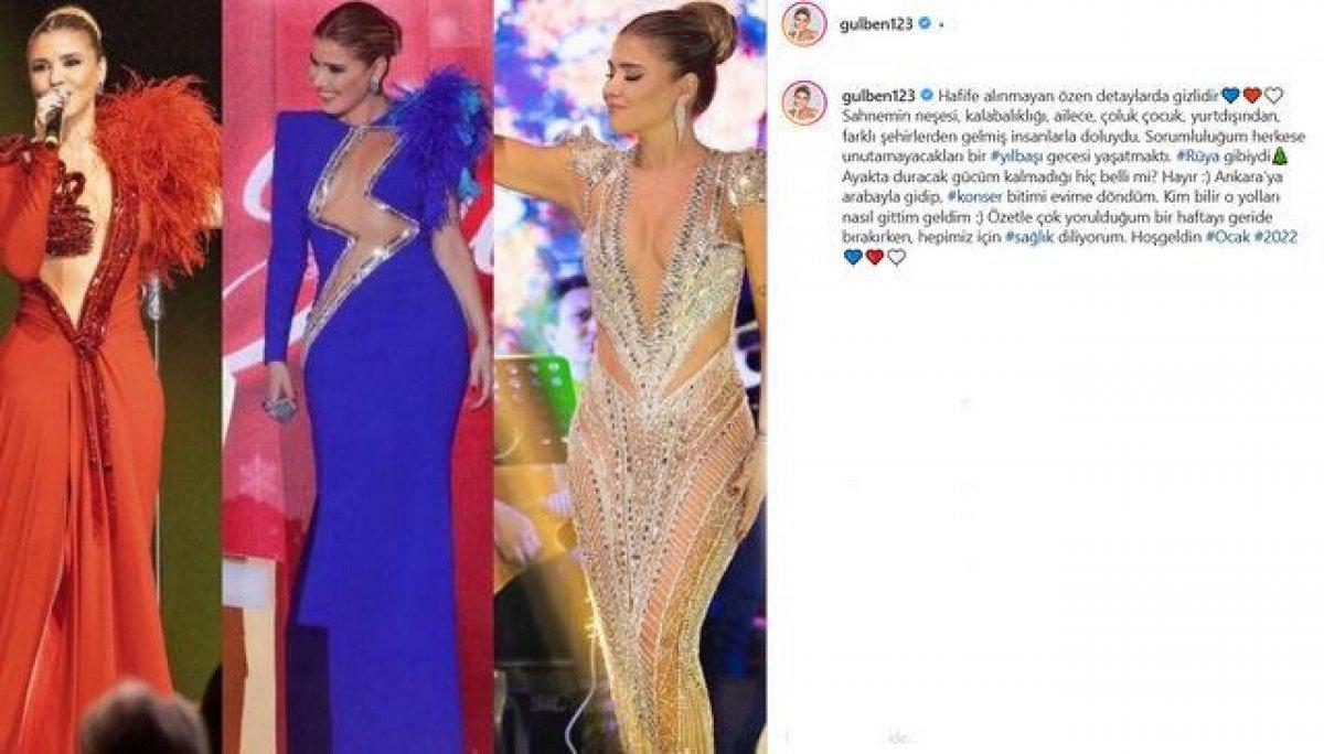 Gülben Ergen'in elbiseleri beğenilmedi