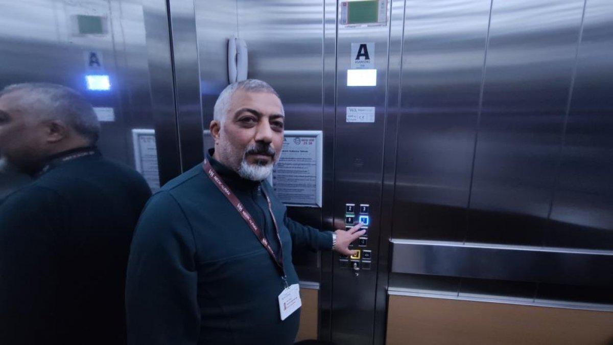 Bursa'da 16 yıldır 9 saat asansörde çalışıyor