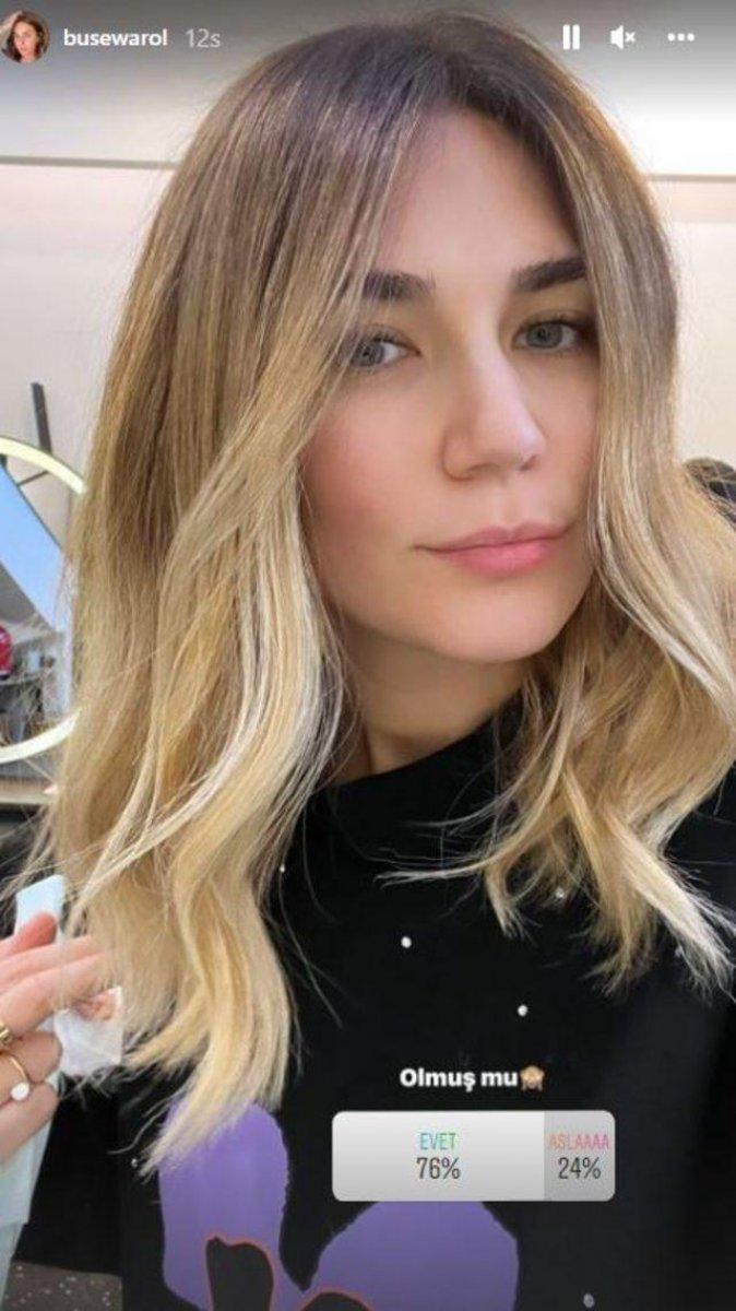 Buse Varol, sarışın oldu
