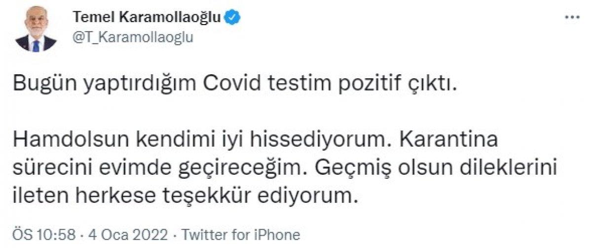 Temel Karamollaoğlu koronavirüse yakalandı