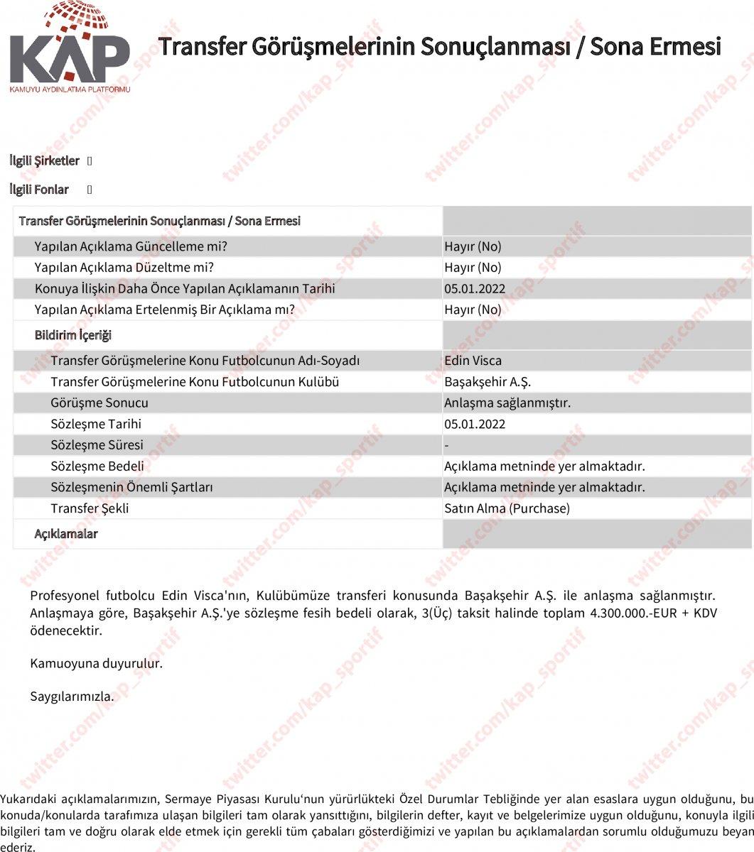 Edin Visca, Trabzonspor ile anlaştı