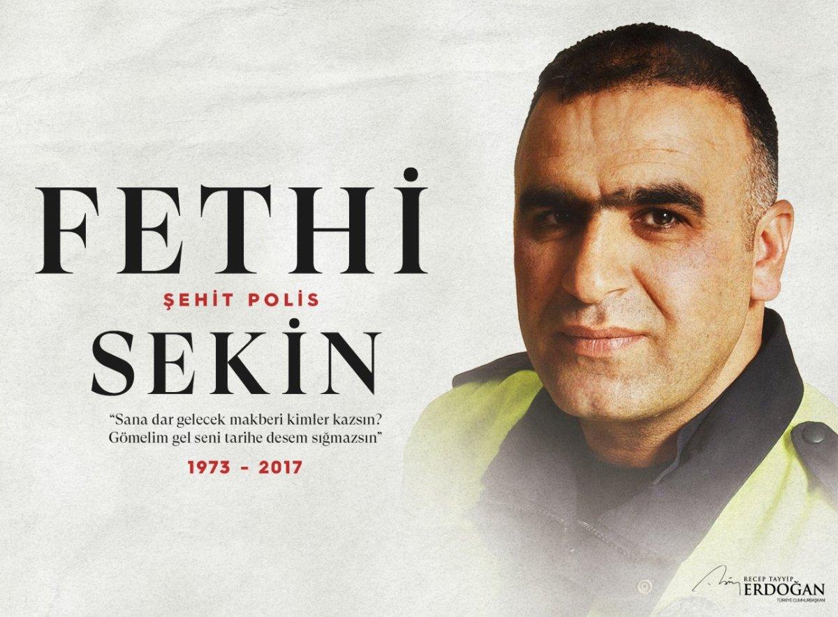 Cumhurbaşkanı Erdoğan, Fethi Sekin’i andı