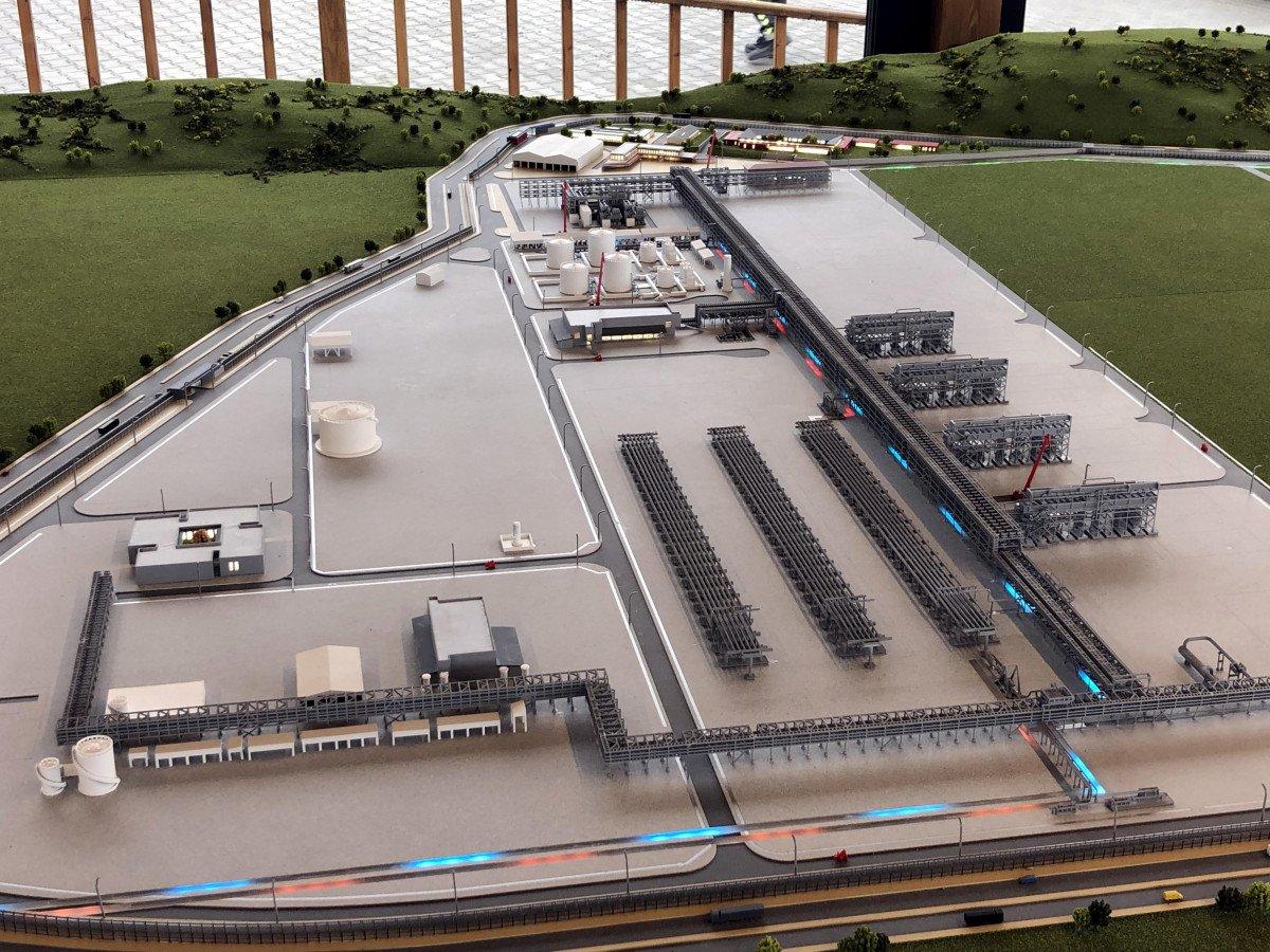 Karadeniz doğalgazının işleneceği tesisin maketi hazır