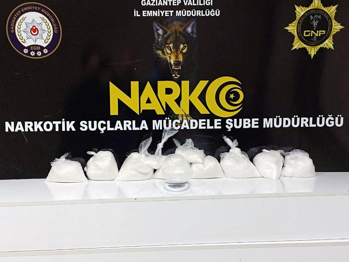 Gaziantep’te 8,5 kilo metamfetamin ele geçirildi