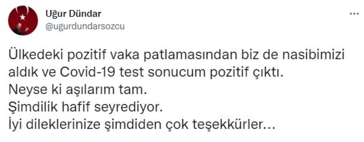 Uğur Dündar koronavirüse yakalandı